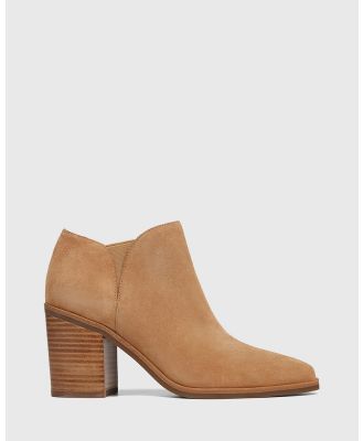 Wittner - Presli Suede Leather Low Cut Ankle Boots - Boots (Beige) Presli Suede Leather Low Cut Ankle Boots
