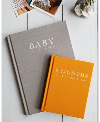 Write to Me - Pregnancy + Baby Journal Bundle - Home (Grey) Pregnancy + Baby Journal Bundle
