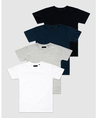 Xander - 4 Pack Blanc Tee   Youth - Short Sleeve T-Shirts (Multi) 4-Pack Blanc Tee - Youth