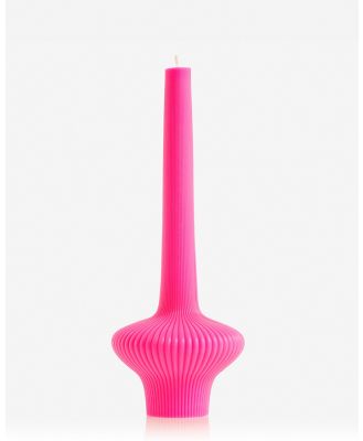 XRJ Celebrations - Pinnacle Candle Neon Pink - Home (Neon Pink) Pinnacle Candle Neon Pink