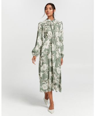 Y.A.S - Khalila Floral Dress - Coats & Jackets (Green) Khalila Floral Dress