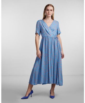 Y.A.S - Micca Long Wrap Dress - Dresses (Blue) Micca Long Wrap Dress