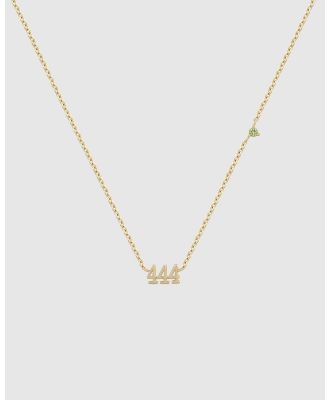YCL Jewels - 444 Angel Number Choker - Jewellery (14k Gold Vermeil) 444 Angel Number Choker