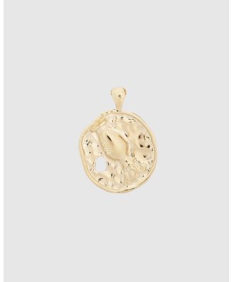 YCL Jewels - Large Zodiac II Pendant   Aquarius - Jewellery (14k Gold Vermeil) Large Zodiac II Pendant - Aquarius