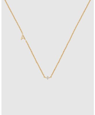 YCL Jewels - Petite Initial Necklace A - Jewellery (14k Gold Vermeil) Petite Initial Necklace A