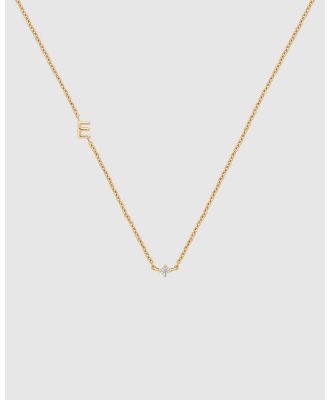 YCL Jewels - Petite Initial Necklace E - Jewellery (14k Gold Vermeil) Petite Initial Necklace E