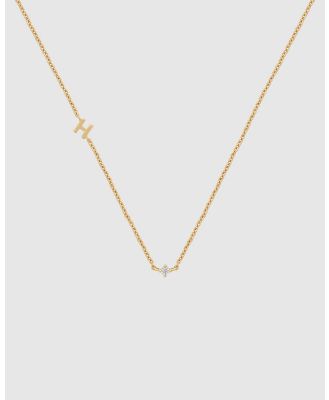 YCL Jewels - Petite Initial Necklace H - Jewellery (14k Gold Vermeil) Petite Initial Necklace H