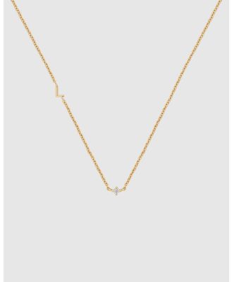YCL Jewels - Petite Initial Necklace L - Jewellery (14k Gold Vermeil) Petite Initial Necklace L