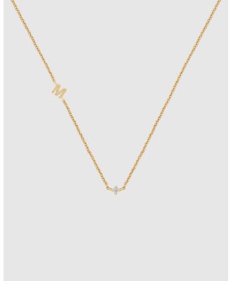 YCL Jewels - Petite Initial Necklace M - Jewellery (14k Gold Vermeil) Petite Initial Necklace M