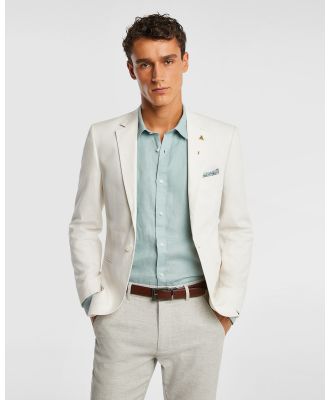 yd. - Cosmo Linen Blend Blazer - Suits & Blazers (NATURAL) Cosmo Linen Blend Blazer