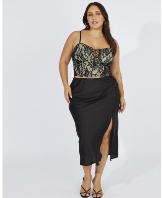 You & All - Black Cami Top Sleeveless Lace - Tops (Black) Black Cami Top Sleeveless Lace