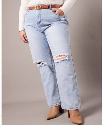 You & All - Denim Baggy Jeans High Rise - Relaxed Jeans (Blue) Denim Baggy Jeans High Rise