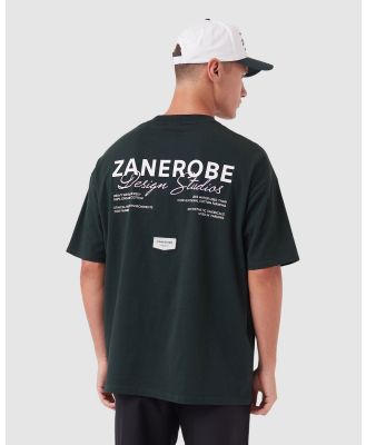 Zanerobe - Script Box ++ Tee - Short Sleeve T-Shirts (Forest) Script Box ++ Tee