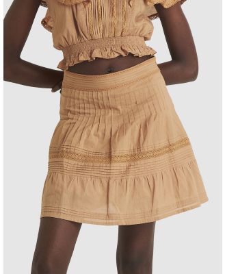 Zerafima - Prairie Lace Short Skirt - Skirts (neutrals) Prairie Lace Short Skirt