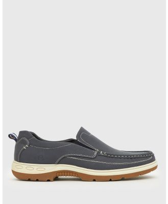 Zeroe - Gavin Slip On Boat Shoes - Casual Shoes (Navy) Gavin Slip On Boat Shoes