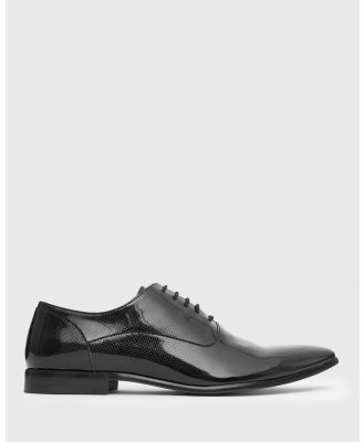 Zeroe - Rence Tux Patent Oxford Shoes - Flats (Black) Rence Tux Patent Oxford Shoes