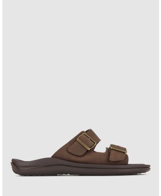 Zeroe - Timmy Footbed Slides - Casual Shoes (Brown) Timmy Footbed Slides