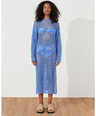 Zulu & Zephyr - Crochet Knit Dress - Dresses (Sky) Crochet Knit Dress