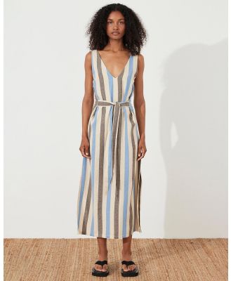 Zulu & Zephyr - Organic Cotton Blend Dress - Dresses (Sky Stripe) Organic Cotton Blend Dress