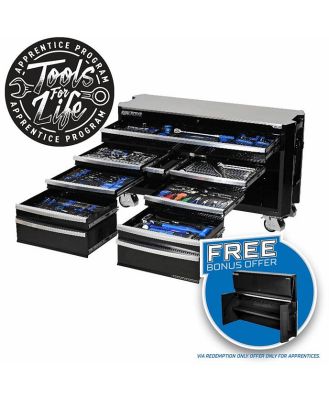 Kincrome P1825B - Contour Trolley Tool Kit - 454 Piece 12 Drawer Black