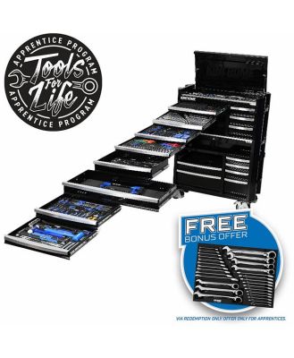 Kincrome P1826B - Contour Workshop Tool Kit - 595 Piece 17 Drawer Black