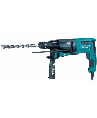 Makita HR2631FT - Rotary Hammer 800W 3 Mode SDS+ 26mm Quick Change Chuck AVT