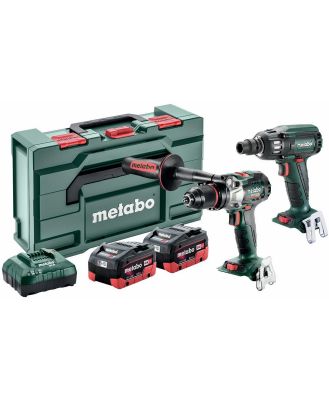 Metabo MET18BL2MB2HD80AS - 18V Brushless 2 Piece Drill/400Nm Wrench Combo Kit (2 x 8.0Ah)