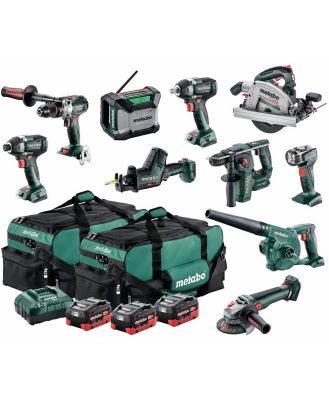 Metabo MET18MX10LB3HD55GS - 18V Brushless 10 Piece Combo Kit HD55GS (3 x 5.5Ah)