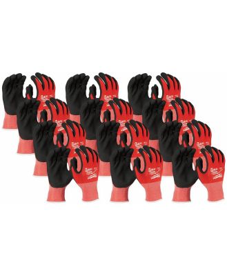 Milwaukee 48228902A - Cut 1(A) Nitrile Dipped Gloves - L - 12 Pack