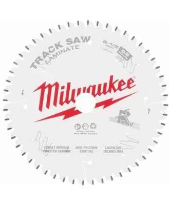 Milwaukee 48400643 - 165mm (6-1/2) 52T Laminate/Aluminium Track Saw Blade