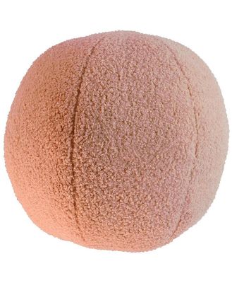 Blush Pink Boucle Ball Cushion
