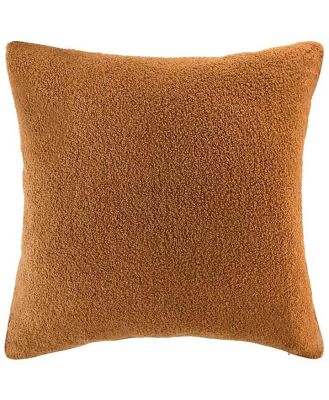 Cognac Brown Boucle Cushion 60x60cm