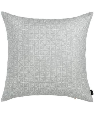 Dusty Blue Kaleidoscope Linen Cushion