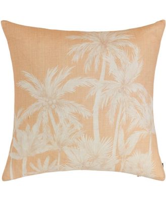 Wild Tropics Nude Linen Cushion