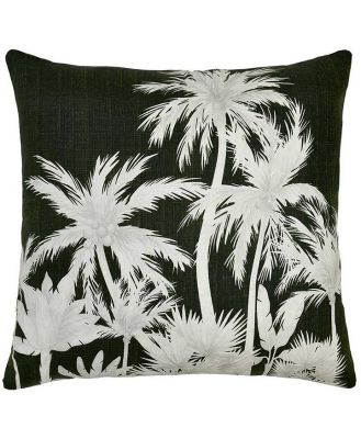 Wild Tropics Olive Linen Cushion