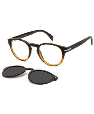David Beckham Eyeglasses DB 7104/CS with Clip-On EX4/M9