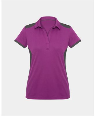 Biz Collection Women's Rival Polo-Cerise/Grey