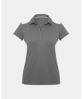 Biz Collection Women's Rival Polo-Silver/White