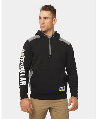 CAT Logo Panel Hooded Sweatshirt