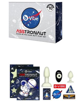 B-Vibe Asstronaut Glow In the Dark Butt Play Set