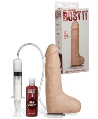 Doc Johnson Bust It 8.5 Realistic Squirting Dildo