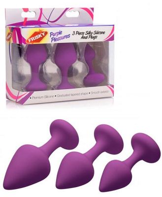 Frisky 3-Piece Beginners' Silicone Anal Plugs