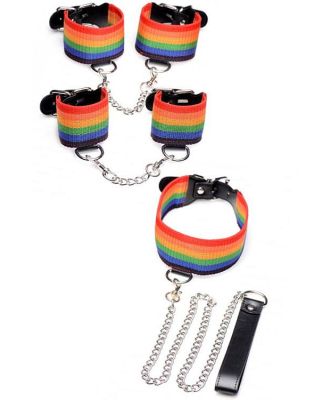 Master Series Kinky Pride Rainbow Bondage Set (3 Pce)