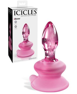 Pipedream 3.2 Glass Butt Plug with Suction Base