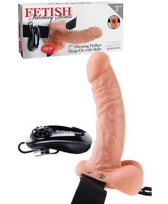 Pipedream 7 Realistic Hollow Vibrating Strap On