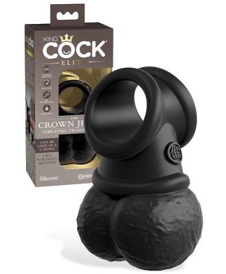 Pipedream King Cock Elite The Crown Jewels Vibrating Hanging Balls