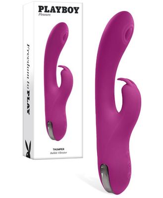 Playboy Thumper 8.6 Tapping Rabbit Vibrator with Clitoral Stimulator