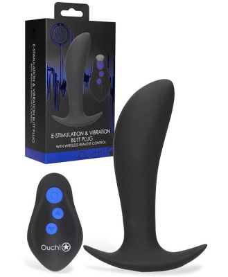 Shots Toys 4.8 Remote Controlled Electro Stimulation Vibrating Butt Plug