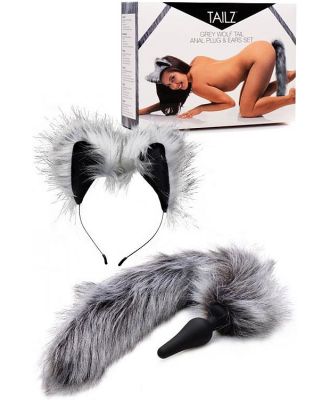 Tailz Faux Fur Wolf Tail Butt Plug & Ears